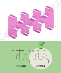 نظم دهنده شانه ای کابل شبکه شش کاناله دوطرفه - UTP